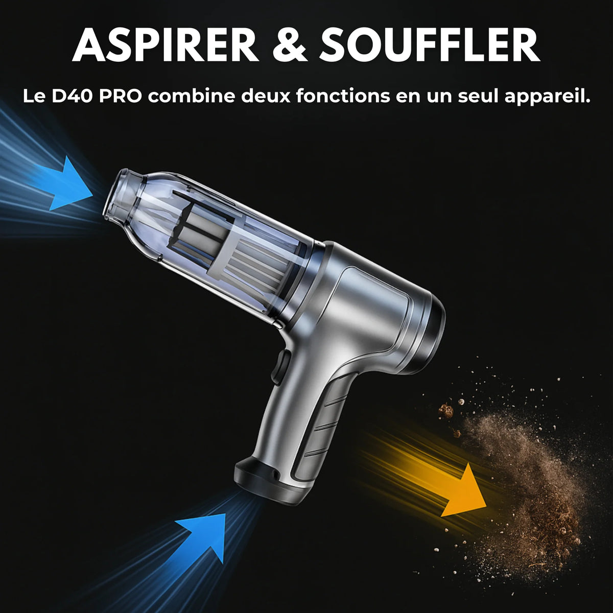 Aspirateur portable Rechargeable pour voiture et Maison